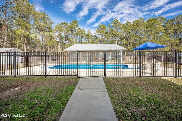 view of pool with a patio