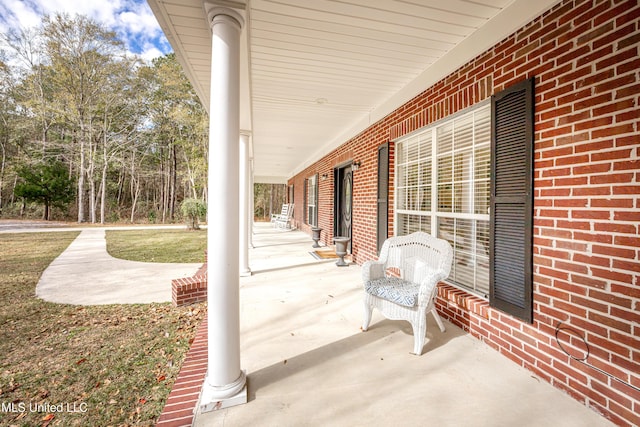 view of patio / terrace featuring a porch