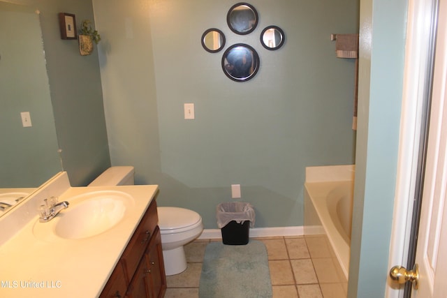100 Roseleigh Cv, Batesville, MS 38606 - bathroom featuring vanity, a bath, and tile patterned floors