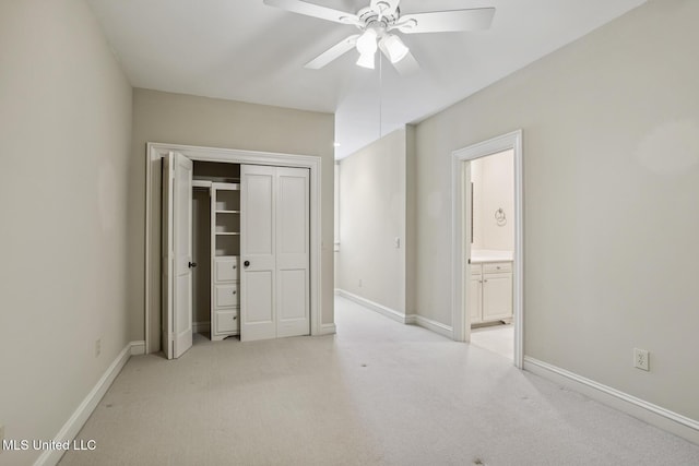1 Cypress Ln, Jackson, MS 39211 - unfurnished bedroom with carpet floors, a closet, ensuite bathroom, and ceiling fan