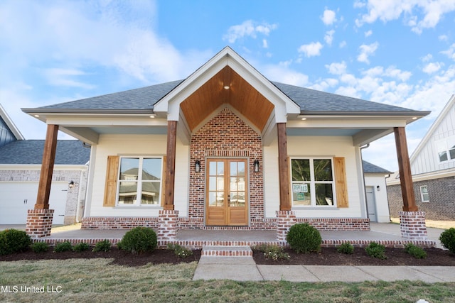 view of front of home with a porch