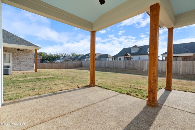 view of patio with central air condition unit