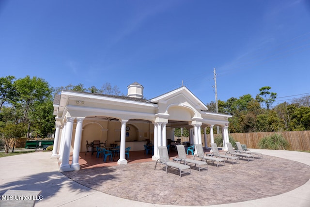 view of home's community featuring a patio area