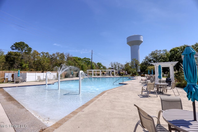 view of pool with a patio area