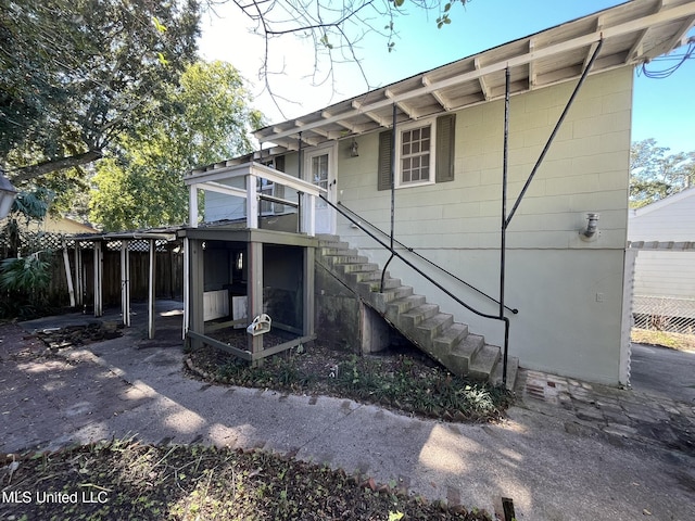 view of back of property