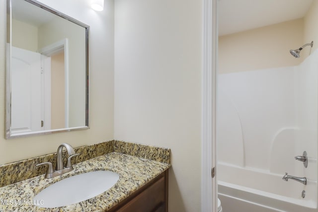 14667 Cable Bridge Rd, Gulfport, MS 39503 - full bathroom featuring vanity, shower / bath combination, and toilet