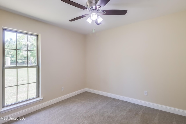 14667 Cable Bridge Rd, Gulfport, MS 39503 - empty room featuring carpet floors, baseboards, and a ceiling fan