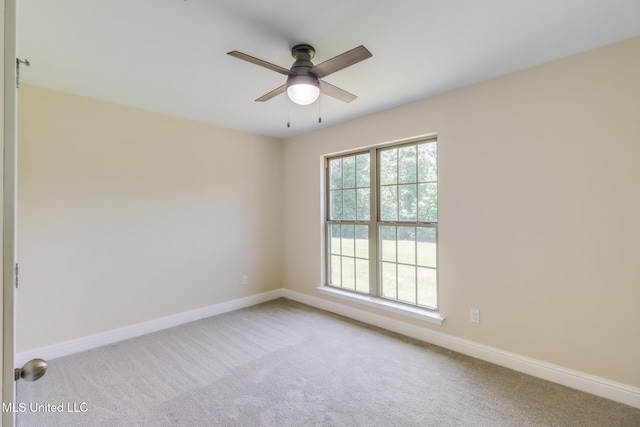 14667 Cable Bridge Rd, Gulfport, MS 39503 - spare room with ceiling fan, carpet floors, and baseboards