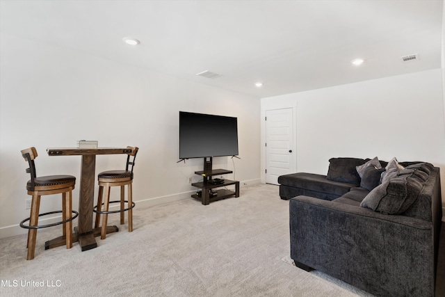 4975 Longmire Ln, Olive Branch, MS 38654 - carpeted living area featuring baseboards and recessed lighting