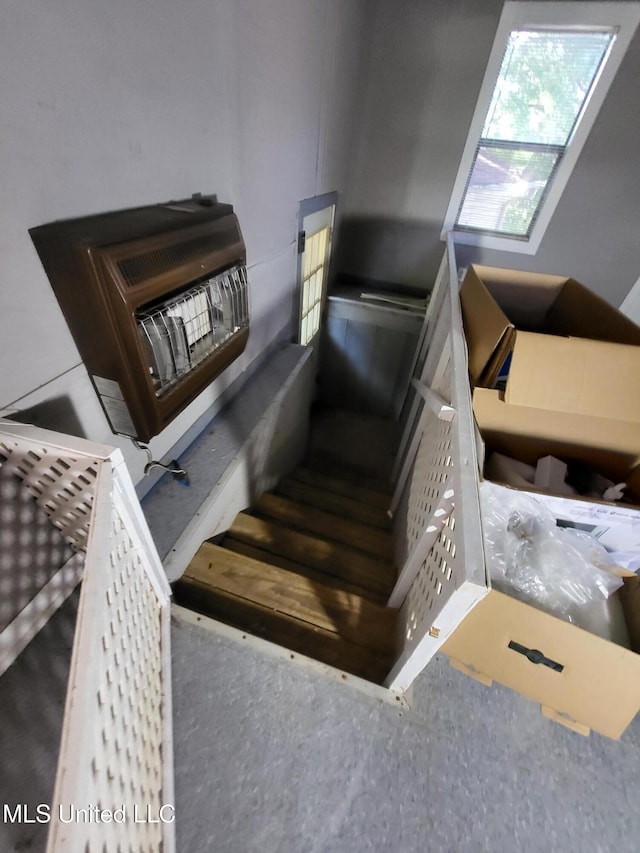 98 Danny Ln, Sardis, MS 38666 - stairway featuring heating unit