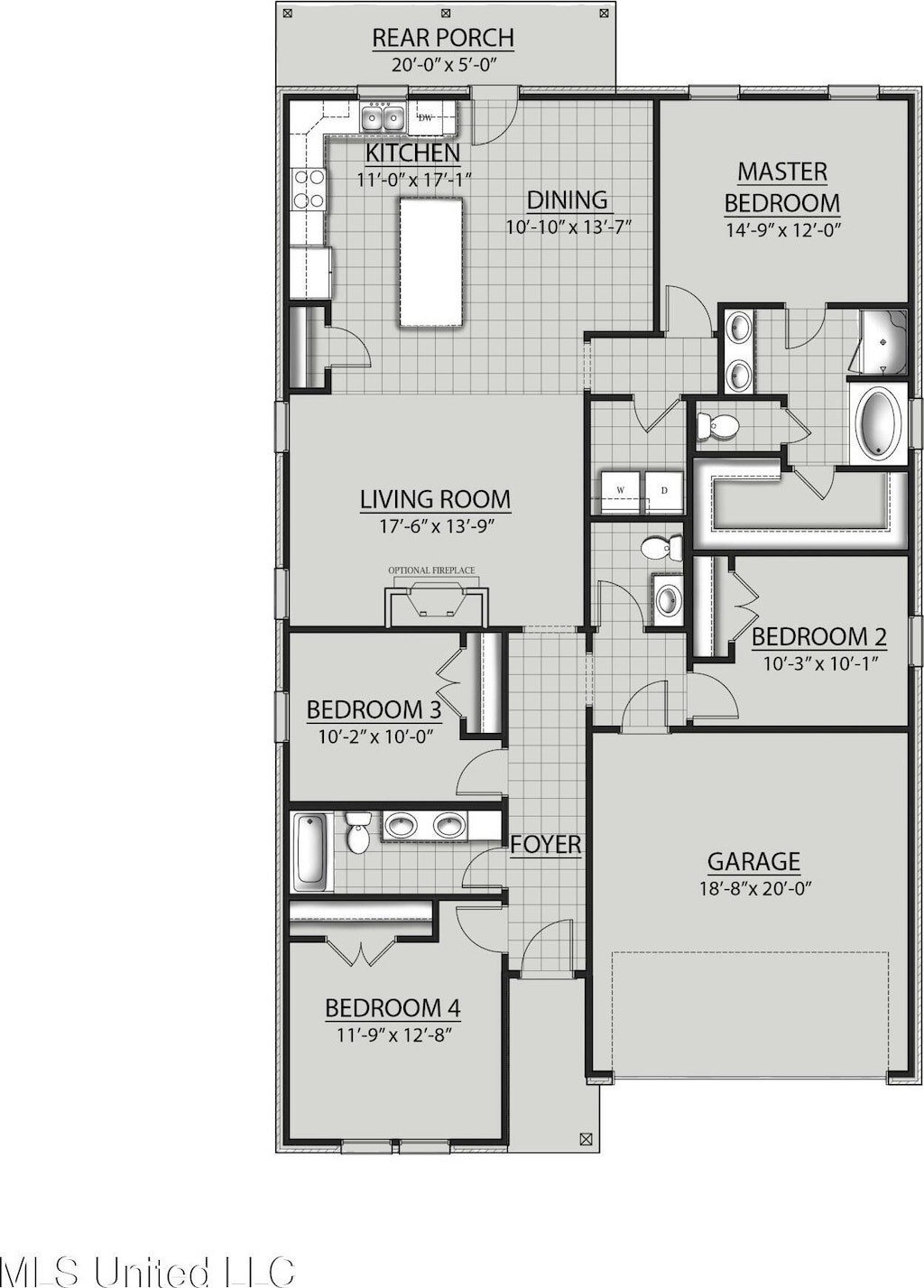 16 Gant Ln, Long Beach, MS 39560 - view of property floor plan