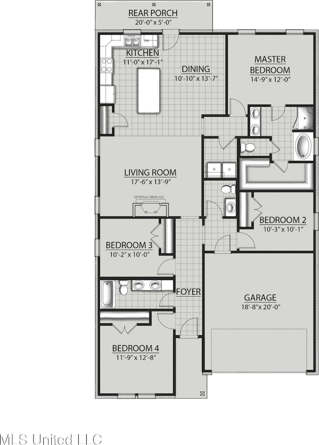 16 Gant Ln, Long Beach, MS 39560 - view of property floor plan