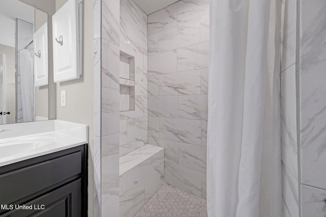 13245 Braybourne Pkwy, Olive Branch, MS 38654 - full bath with vanity and tiled shower