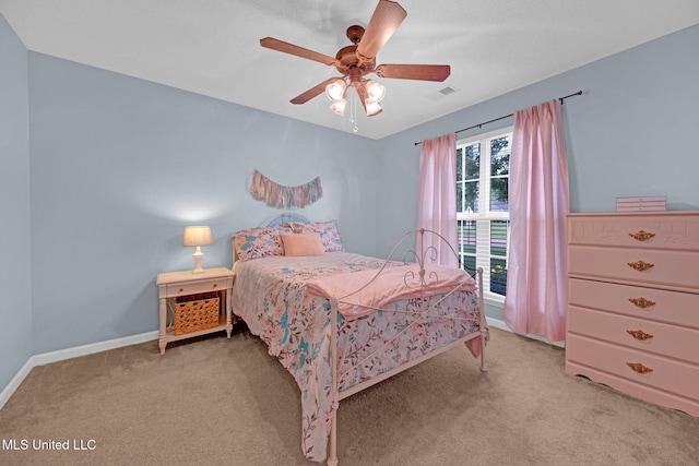 13245 Braybourne Pkwy, Olive Branch, MS 38654 - bedroom with carpet flooring, baseboards, and ceiling fan