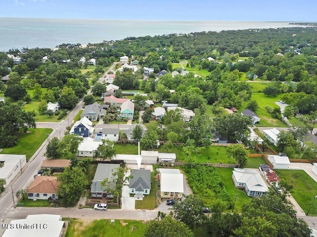 208 Sycamore St, Bay Saint Louis, MS 39520 - aerial perspective of suburban area with a large body of water