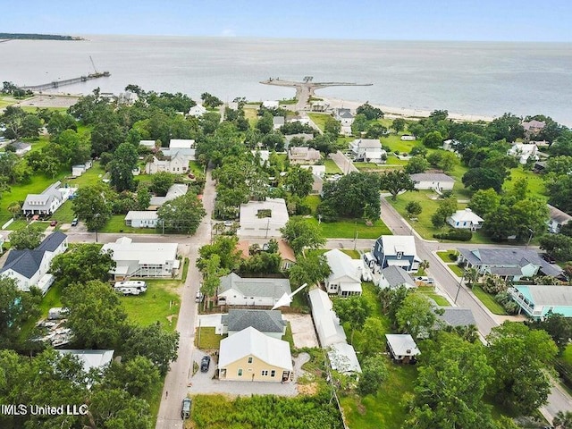 208 Sycamore St, Bay Saint Louis, MS 39520 - aerial view of residential area featuring a large body of water