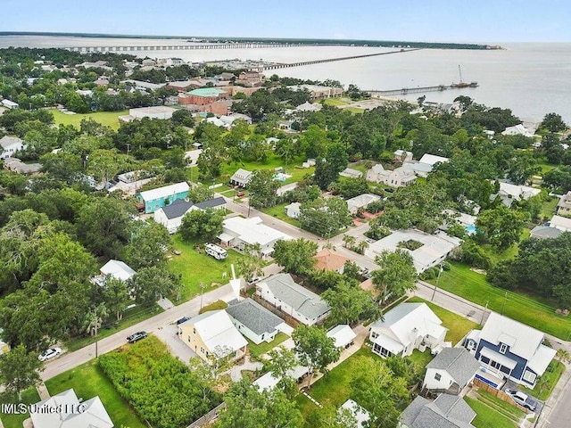 208 Sycamore St, Bay Saint Louis, MS 39520 - aerial view of property and surrounding area with a nearby body of water and nearby suburban area