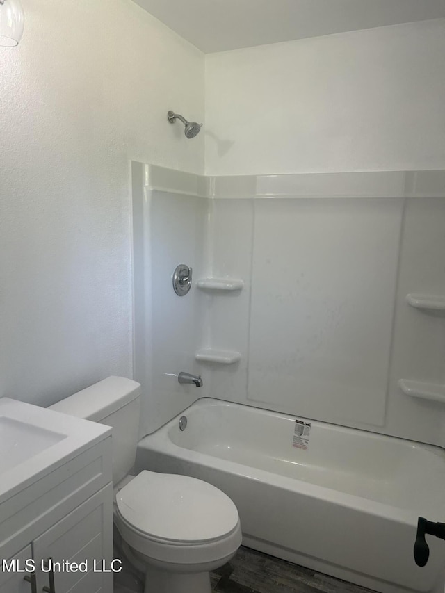 5736 Eastwood Dr, Moss Point, MS 39563 - full bath with shower / bathtub combination, vanity, and wood finished floors