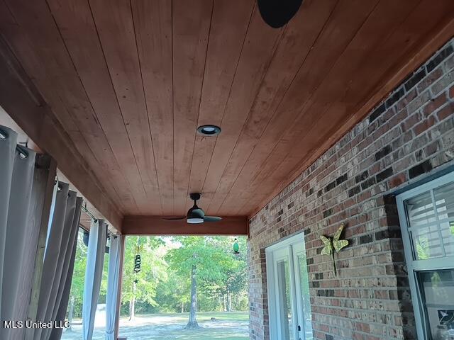 9900 Little Buck, Vancleave, MS 39565 - view of patio / terrace featuring a ceiling fan