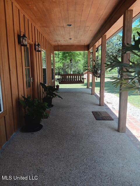 9900 Little Buck, Vancleave, MS 39565 - view of patio / terrace with covered porch