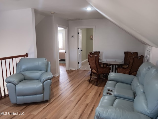 9900 Little Buck, Vancleave, MS 39565 - living room with light wood finished floors, recessed lighting, and vaulted ceiling