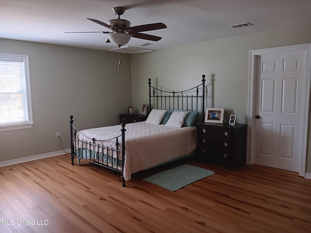 9900 Little Buck, Vancleave, MS 39565 - bedroom with wood finished floors, baseboards, and ceiling fan