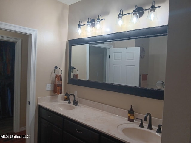 9900 Little Buck, Vancleave, MS 39565 - bathroom featuring double vanity