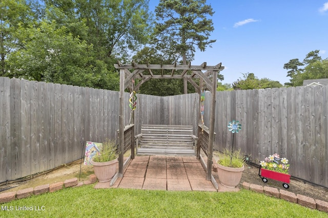 725 Bay Tree Dr, Flowood, MS 39232 - fenced backyard with a pergola