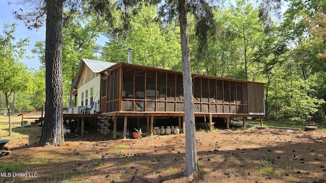 22386 Ms Highway 32, Oakland, MS 38948 - back of house with metal roof and a deck