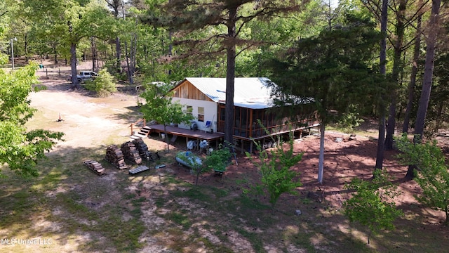 22386 Ms Highway 32, Oakland, MS 38948 - view of yard with a wooden deck and stairs