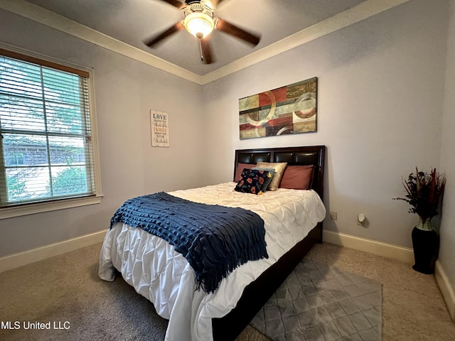 121 Vinca Dr, Madison, MS 39110 - bedroom with carpet flooring, baseboards, and a ceiling fan