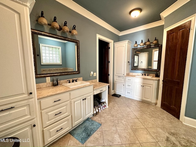 121 Vinca Dr, Madison, MS 39110 - full bathroom featuring two vanities and tile patterned floors