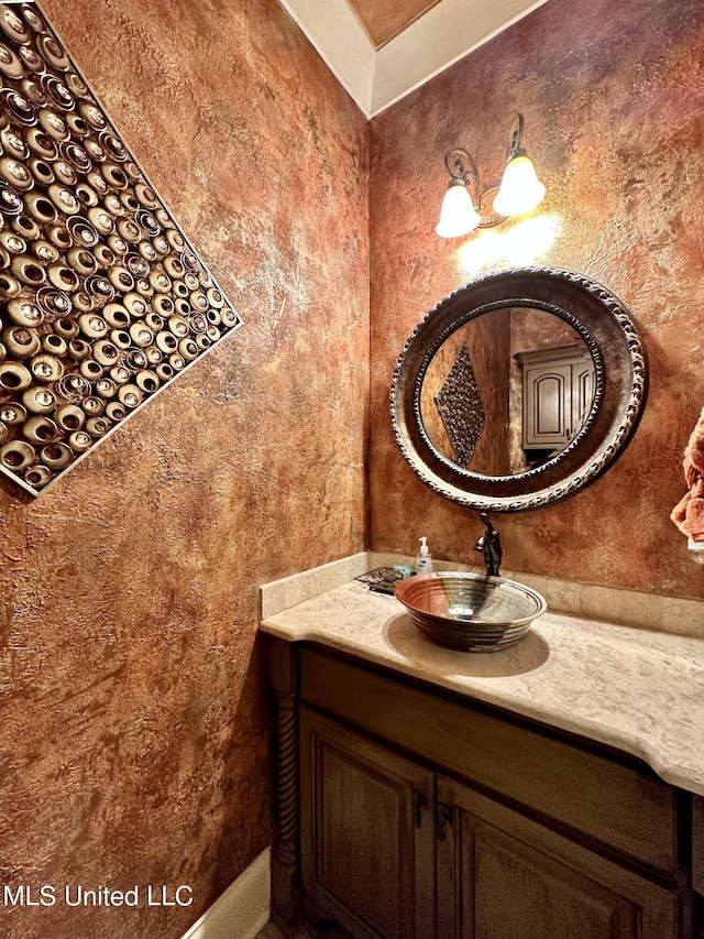 121 Vinca Dr, Madison, MS 39110 - bathroom featuring vanity and a textured wall