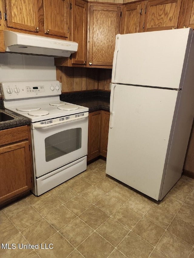 kitchen with white appliances