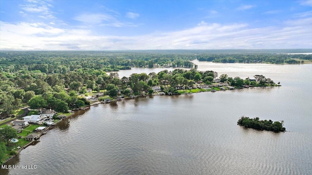 205 Audubon Point Dr, Brandon, MS 39047 - drone / aerial view featuring a water view and a wooded view