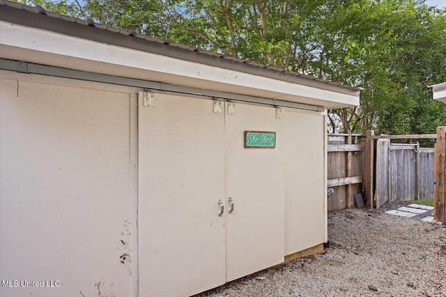 205 Audubon Point Dr, Brandon, MS 39047 - view of shed featuring fence