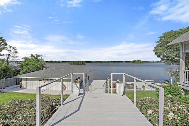 205 Audubon Point Dr, Brandon, MS 39047 - dock area featuring a water view