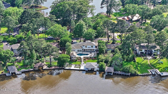 205 Audubon Point Dr, Brandon, MS 39047 - aerial view with a water view and a residential view