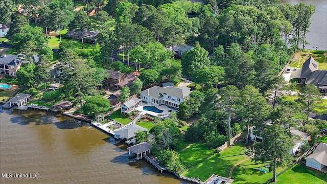 205 Audubon Point Dr, Brandon, MS 39047 - birds eye view of property with a water view and a residential view