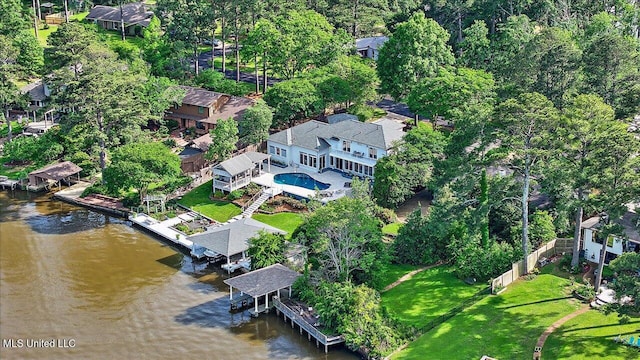 205 Audubon Point Dr, Brandon, MS 39047 - drone / aerial view with a water view