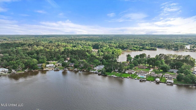 205 Audubon Point Dr, Brandon, MS 39047 - drone / aerial view with a water view and a forest view