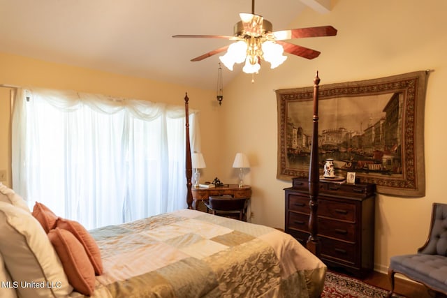 144 Gum Branch To Highway 25 Road, Louisville, MS 39339 - bedroom featuring lofted ceiling and ceiling fan