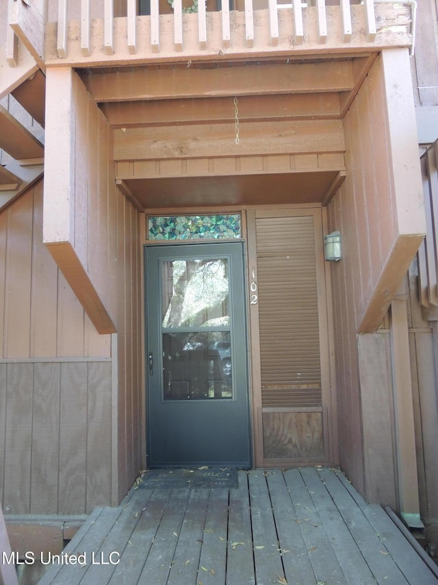 view of doorway to property