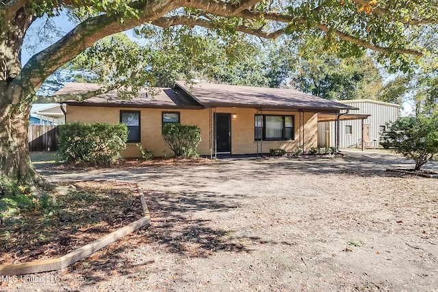 view of ranch-style house