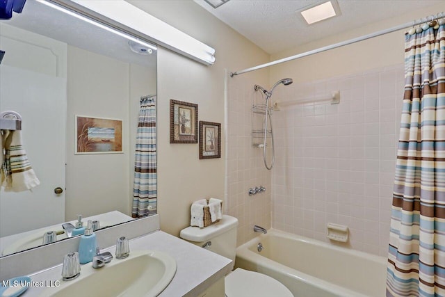 727 Laney Dr, Clinton, MS 39056 - bathroom featuring vanity, shower / bath combo with shower curtain, and toilet