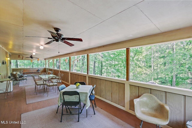 727 Laney Dr, Clinton, MS 39056 - sunroom featuring outdoor dining area and ceiling fan