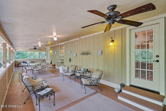 727 Laney Dr, Clinton, MS 39056 - view of patio with a ceiling fan and outdoor dining space