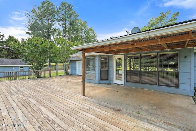 view of deck