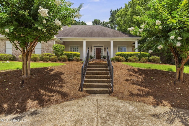 141 Whisper Lake Blvd, Madison, MS 39110 - view of front of home featuring stairway, a porch, and roof with shingles
