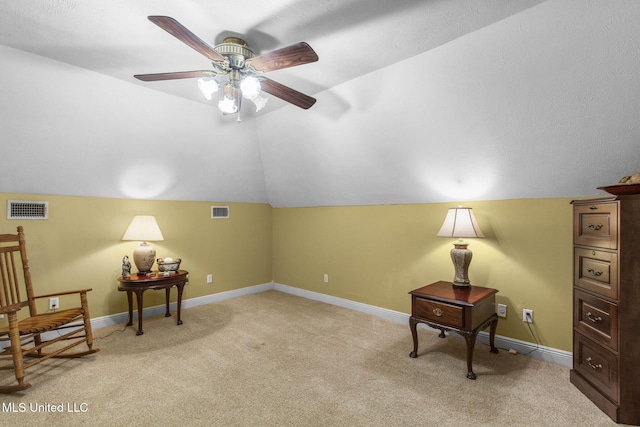 141 Whisper Lake Blvd, Madison, MS 39110 - unfurnished room with ceiling fan, light colored carpet, and vaulted ceiling